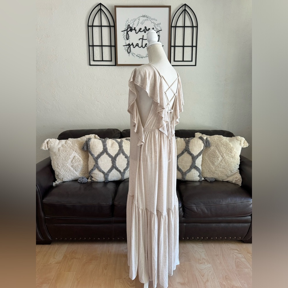 Free People Beach Terrazzo Maxi Dress In Wheat Resort Wear Size S Beach Summer - Picture 7 of 14